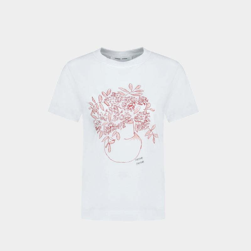 T-Shirt Sacamino Ss - SAMSØE SAMSØE - Coton - Blanc
