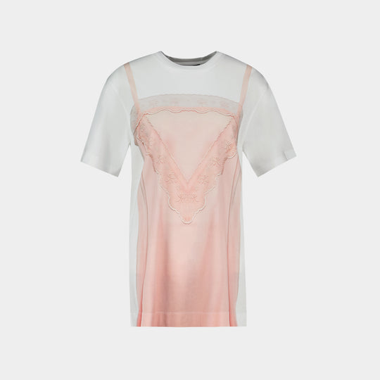 T-Shirt Slip Dress Trompe L'oeil - Simone Rocha - Coton - Blanc
