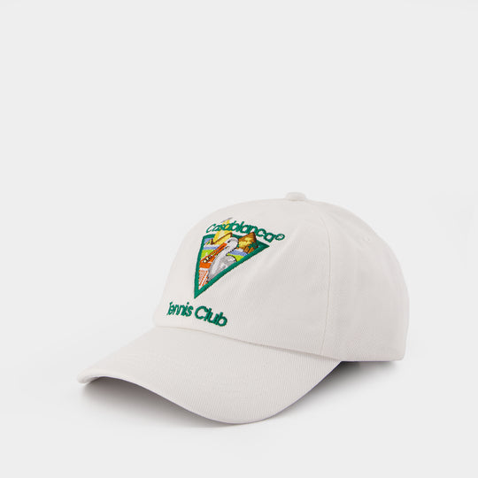Casquette Pyramid Abduction Tennis - Casablanca - Coton - Blanc