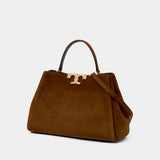 Sac À Main Eleanor Satchel - Tory Burch - Cuir - Marron