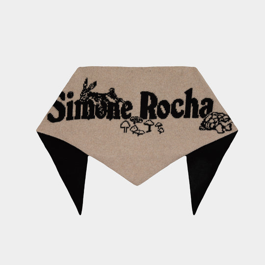 Écharpe Daisy - Simone Rocha - Laine - Beige