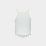 T-Shirt Signature Pointy - Courreges - Viscose - Blanc