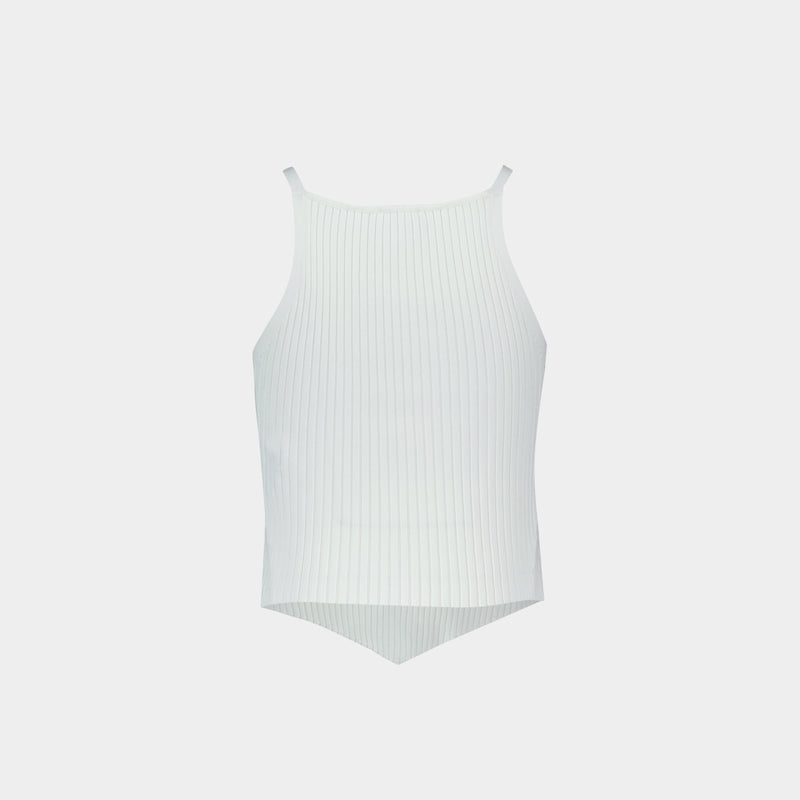 T-Shirt Signature Pointy - Courreges - Viscose - Blanc