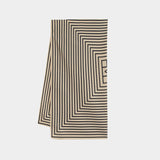 Écharpe Signature Monogramme - TOTEME - Soie - Noir
