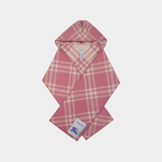 Écharpe Mu Tbar Check Hooded - Burberry - Laine - Rose