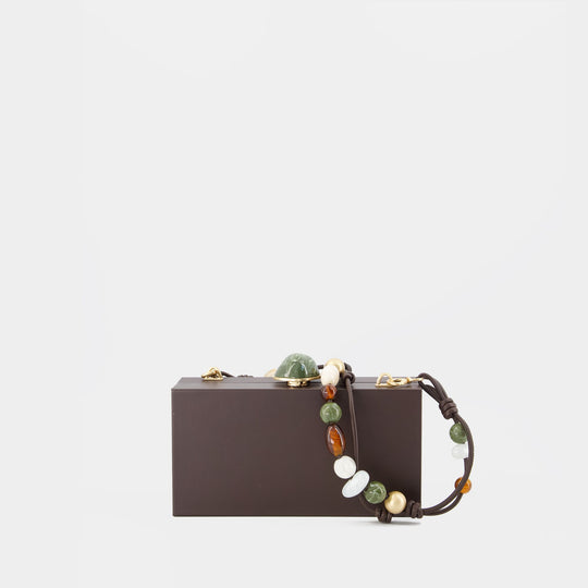Pochette The Backgammon Clutch - Cult Gaia - Cuir - Marron