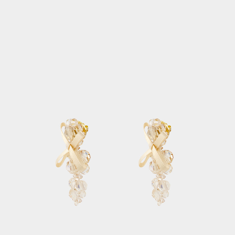 Boucles D'oreilles Petite Bow - Simone Rocha - Crystal - Jaune
