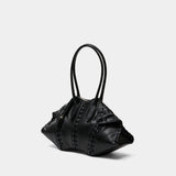 Sac Porté Épaule Manta - Alexander McQueen - Cuir - Noir