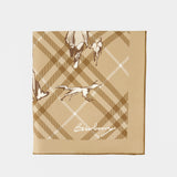 Écharpe 90x90 - Burberry - Soie - Beige