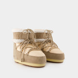 Bottines Icon Low Pearly Plus - Moon Boot - Cuir - Beige