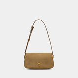 Sac Porté Épaule Paris Paris - AMI Paris - Cuir - Kaki