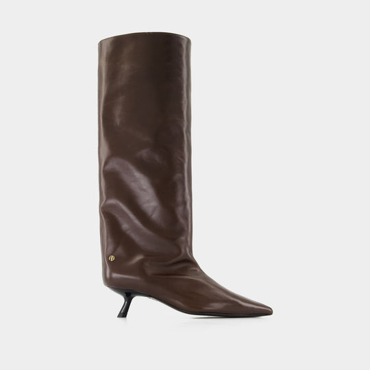 Bottes Tall Hilda - ANINE BING - Cuir - Marron