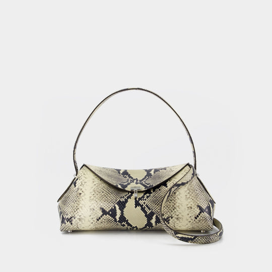 Sac Porté Épaule T-Lock Python - TOTEME - Cuir - Multi