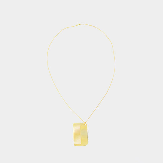 Collier Comb With Chain - AMI Paris - Métal - Doré