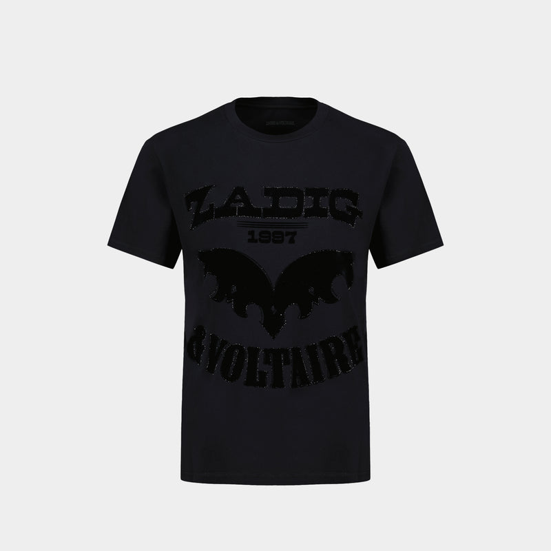 T-Shirt Edwin Hc Voltaire Flock Strass - Zadig&Voltaire - Coton - Noir