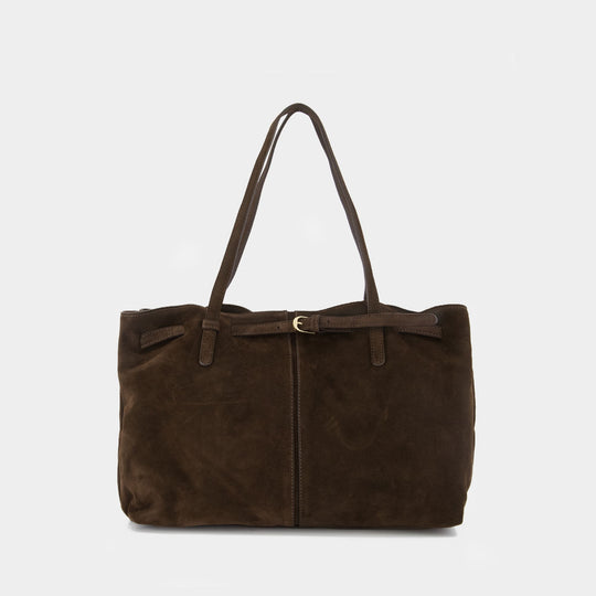 Cabas Poete - Rouje - Cuir - Marron