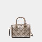 Sac De Voyage T-Monogram Petite Barrel - Tory Burch - Toile - Gris