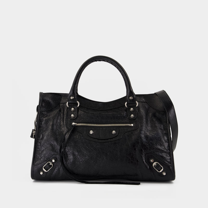 Sac À Main Le City Medium - Balenciaga - Cuir - Noir