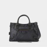 Sac À Main Le City Small - Balenciaga - Cuir - Gris