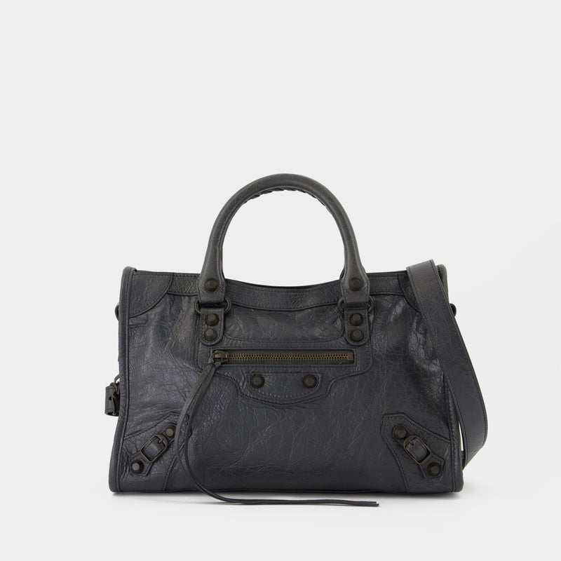 Sac À Main Le City Small - Balenciaga - Cuir - Gris