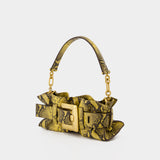 Sac Porté Épaule Anthem Mini - Balmain - Cuir - Jaune