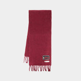 Écharpe Fluffy Smash With Label - Lanvin - Laine - Bordeaux