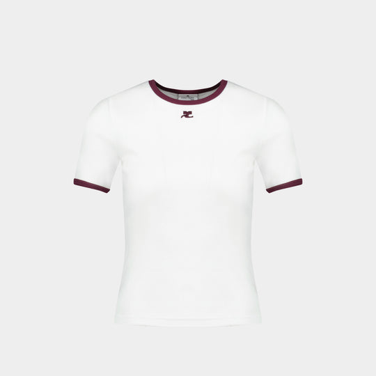 T-Shirt Signature - Courreges - Coton - Blanc