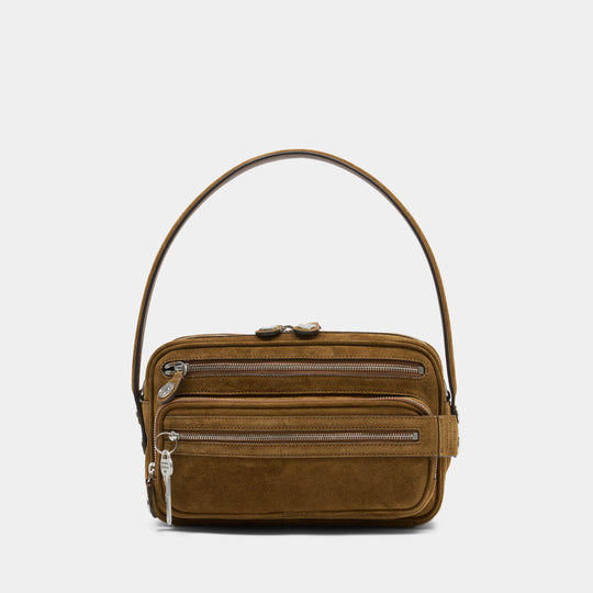 Sac Porté Épaule Camero Party V - Acne Studios - Cuir - Kaki
