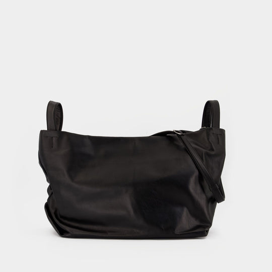 Sac Porté Épaule Tulip L - YOHJI YAMAMOTO - Cuir - Noir