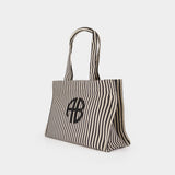 Cabas Lara - ANINE BING - Coton - Noir/Blanc