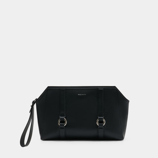 Pochette New Farringdon - Alexander McQueen - Cuir - Noir