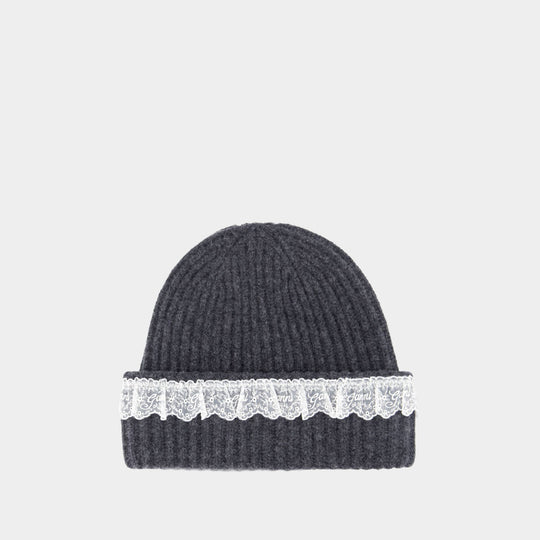Bonnet Compact - Ganni - Laine - Gris