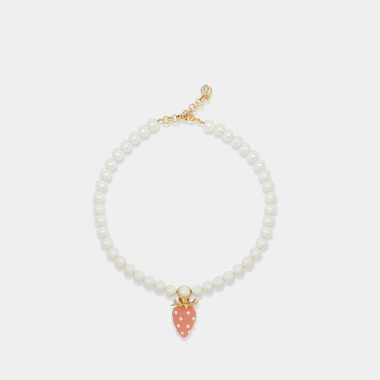 Collier Strawberry - Casablanca - Métal - Blanc