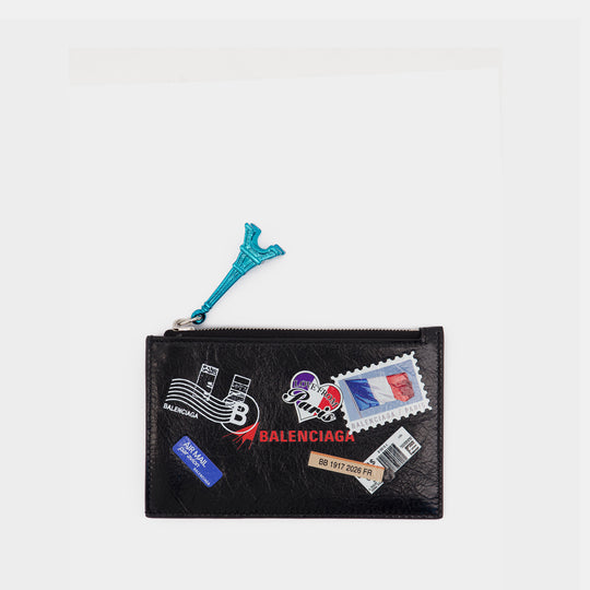 Porte-carte Cash Long - Balenciaga - Cuir - Multi