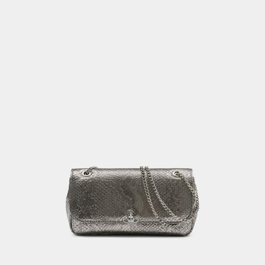 Sac À Bandoulière Chain - Vivienne Westwood - Cuir - Argenté