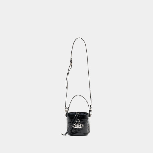 Sac Seau Daisy Drawstring - Vivienne Westwood - Cuir - Noir