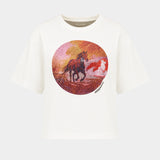 T-Shirt Taida Photo Horse Strass - Zadig & Voltaire - Coton - Blanc