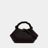 Sac À Main  Bou Bag Small Grained - Ganni - Synthétique - Marron