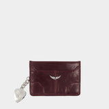 Porte-Carte Sunny Pass - Zadig & Voltaire - Cuir - Bordeaux