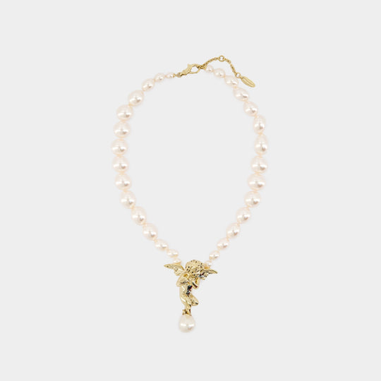 Collier Putti Large Pearl - Vivienne Westwood - Métal - Doré