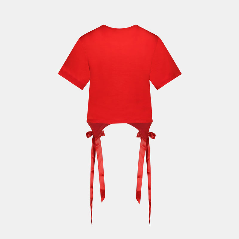 T-Shirt Bow Tails - Simone Rocha - Synthétique - Rouge