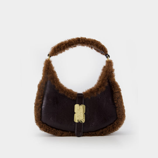 Sac À Main Kat Small Piping - Ganni - Synthétique - Marron
