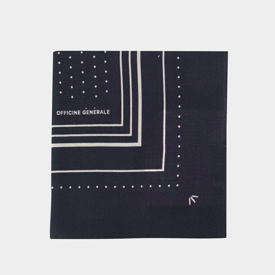 Écharpe 85x85 - OFFICINE GENERALE - Laine - Bleu
