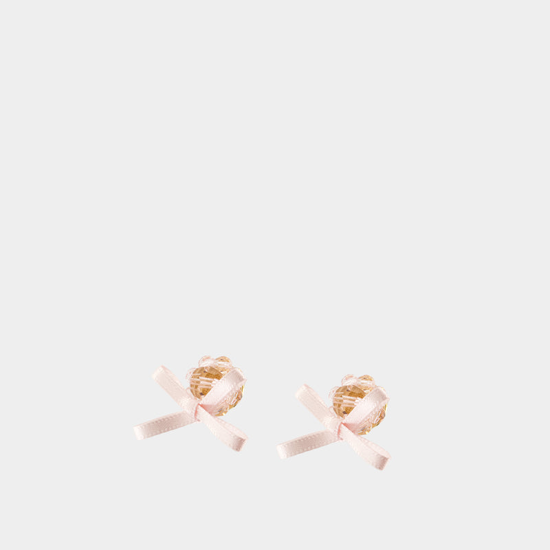 Boucles D'oreilles Petite Bow Daisy - Simone Rocha - Crystal - Rose