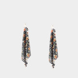 Boucles D'oreilles - Rabanne - Métal - Noir