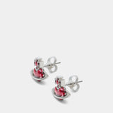 Boucles D'oreilles Fabianna - Vivienne Westwood - Métal - Rouge
