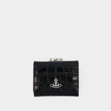 Portefeuille Crocodile Small - Vivienne Westwood - Cuir - Noir