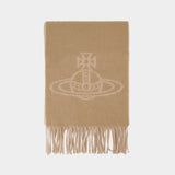 Écharpe 25x180 - Vivienne Westwood - Laine - Beige