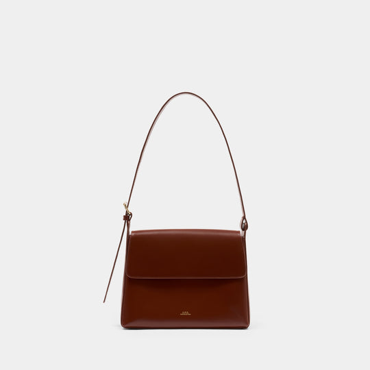 Sac Porté Épaule Virginie Flap - A.P.C. - Cuir - Marron