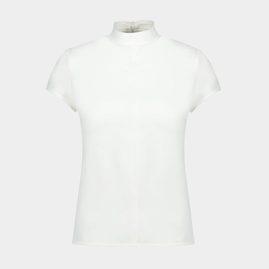 T-Shirt Heritage Crepe - Courreges - Synthétique - Blanc